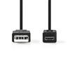CAVO CELLULARE USB VALUELINE CCGP60400BK20 Cavo USB 2.0 A maschio - Micro A maschio  2.0 m  Nero